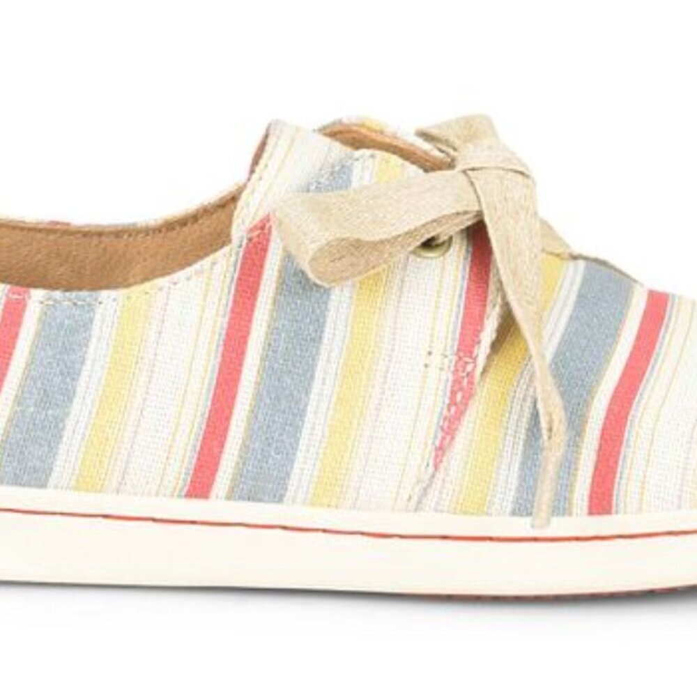 Born Datil Striped Canvas Sneakers Size 6 - Picture 4 of 10